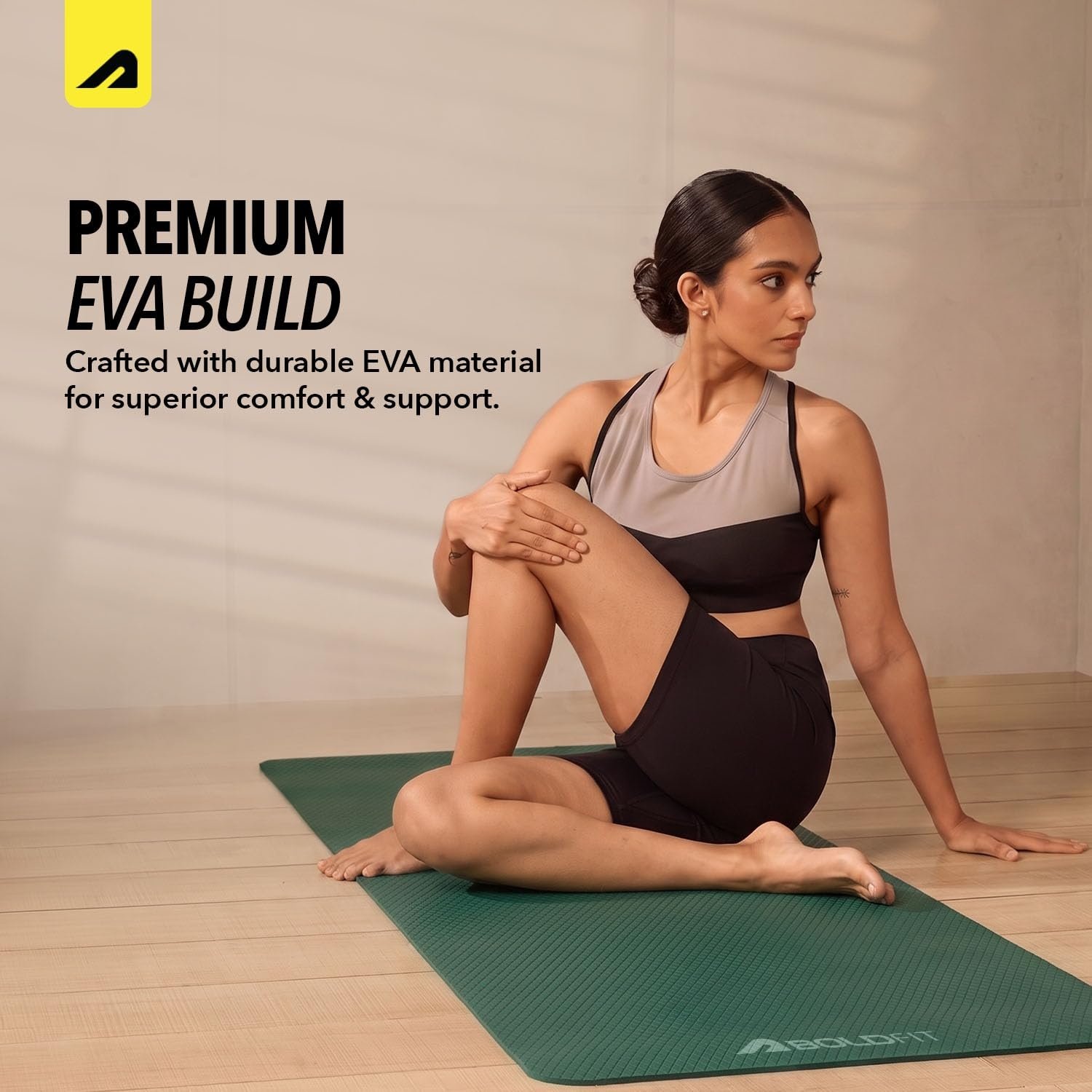 Review of the Boldfit Army Green EVA Yoga Mat